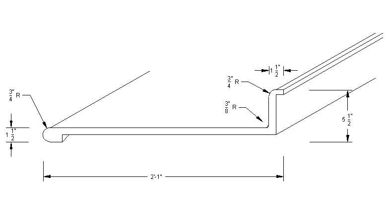 Postform Counter Profile-Bullnose